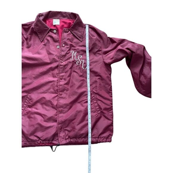 Vintage MSU Maroon Windbreaker Jacket – Howe Athletic Apparel – Made in USA – Si - Picture 3 of 7
